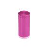 3/4'' Diameter X 1-1/2'' Barrel Length, Affordable Aluminum Standoffs, Rosy Pink Anodized Finish Easy Fasten Standoff (For Inside / Outside use) [Required Material Hole Size: 7/16'']