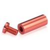 3/4'' Diameter X 2'' Barrel Length, Affordable Aluminum Standoffs, Copper Anodized Finish Easy Fasten Standoff (For Inside / Outside use) [Required Material Hole Size: 7/16'']