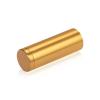 3/4'' Diameter X 2'' Barrel Length, Affordable Aluminum Standoffs, Gold Anodized Finish Easy Fasten Standoff (For Inside / Outside use) [Required Material Hole Size: 7/16'']