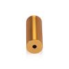 (Set of 4) 3/4'' Diameter X 2'' Barrel Length, Affordable Aluminum Standoffs, Gold Anodized Finish Standoff and (4) 2216Z Screws and (4) LANC1 Anchors for concrete/drywall (For Inside/Outside) [Required Material Hole Size: 7/16'']