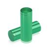 (Set of 4) 3/4'' Diameter X 2'' Barrel Length, Affordable Aluminum Standoffs, Green Anodized Finish Standoff and (4) 2216Z Screws and (4) LANC1 Anchors for concrete/drywall (For Inside/Outside) [Required Material Hole Size: 7/16'']