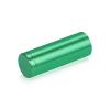 (Set of 4) 3/4'' Diameter X 2'' Barrel Length, Affordable Aluminum Standoffs, Green Anodized Finish Standoff and (4) 2216Z Screws and (4) LANC1 Anchors for concrete/drywall (For Inside/Outside) [Required Material Hole Size: 7/16'']