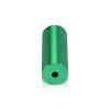 (Set of 4) 3/4'' Diameter X 2'' Barrel Length, Affordable Aluminum Standoffs, Green Anodized Finish Standoff and (4) 2216Z Screws and (4) LANC1 Anchors for concrete/drywall (For Inside/Outside) [Required Material Hole Size: 7/16'']