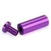 3/4'' Diameter X 2'' Barrel Length, Affordable Aluminum Standoffs, Purple Anodized Finish Easy Fasten Standoff (For Inside / Outside use) [Required Material Hole Size: 7/16'']