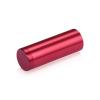 (Set of 4) 3/4'' Diameter X 2'' Barrel Length, Affordable Aluminum Standoffs, Cherry Red Anodized Finish Standoff and (4) 2216Z Screws and (4) LANC1 Anchors for concrete/drywall (For Inside/Outside) [Required Material Hole Size: 7/16'']