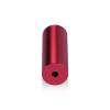 3/4'' Diameter X 2'' Barrel Length, Affordable Aluminum Standoffs, Cherry Red Anodized Finish Easy Fasten Standoff (For Inside / Outside use) [Required Material Hole Size: 7/16'']