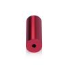 (Set of 4) 3/4'' Diameter X 2'' Barrel Length, Affordable Aluminum Standoffs, Cherry Red Anodized Finish Standoff and (4) 2216Z Screws and (4) LANC1 Anchors for concrete/drywall (For Inside/Outside) [Required Material Hole Size: 7/16'']