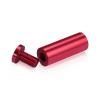 3/4'' Diameter X 2'' Barrel Length, Affordable Aluminum Standoffs, Cherry Red Anodized Finish Easy Fasten Standoff (For Inside / Outside use) [Required Material Hole Size: 7/16'']