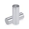 (Set of 4) 3/4'' Diameter X 2'' Barrel Length, Affordable Aluminum Standoffs, Silver Anodized Finish Standoff and (4) 2216Z Screws and (4) LANC1 Anchors for concrete/drywall (For Inside/Outside) [Required Material Hole Size: 7/16'']