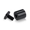 1'' Diameter X 1'' Barrel Length, Affordable Aluminum Standoffs, Black Anodized Finish Easy Fasten Standoff (For Inside / Outside use) [Required Material Hole Size: 7/16'']