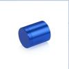 1'' Diameter X 1'' Barrel Length, Affordable Aluminum Standoffs, Blue Anodized Finish Easy Fasten Standoff (For Inside / Outside use) [Required Material Hole Size: 7/16'']