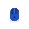 1'' Diameter X 1'' Barrel Length, Affordable Aluminum Standoffs, Blue Anodized Finish Easy Fasten Standoff (For Inside / Outside use) [Required Material Hole Size: 7/16'']