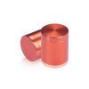 1'' Diameter X 1'' Barrel Length, Affordable Aluminum Standoffs, Copper Anodized Finish Easy Fasten Standoff (For Inside / Outside use) [Required Material Hole Size: 7/16'']