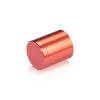 1'' Diameter X 1'' Barrel Length, Affordable Aluminum Standoffs, Copper Anodized Finish Easy Fasten Standoff (For Inside / Outside use) [Required Material Hole Size: 7/16'']