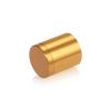 1'' Diameter X 1'' Barrel Length, Affordable Aluminum Standoffs, Gold Anodized Finish Easy Fasten Standoff (For Inside / Outside use) [Required Material Hole Size: 7/16'']