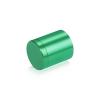 1'' Diameter X 1'' Barrel Length, Affordable Aluminum Standoffs, Green Anodized Finish Easy Fasten Standoff (For Inside / Outside use) [Required Material Hole Size: 7/16'']