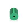 1'' Diameter X 1'' Barrel Length, Affordable Aluminum Standoffs, Green Anodized Finish Easy Fasten Standoff (For Inside / Outside use) [Required Material Hole Size: 7/16'']