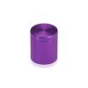 (Set of 4) 1'' Diameter X 1'' Barrel Length, Affordable Aluminum Standoffs, Purple Anodized Finish Standoff and (4) 2216Z Screws and (4) LANC1 Anchors for concrete/drywall (For Inside/Outside) [Required Material Hole Size: 7/16'']