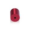 1'' Diameter X 1'' Barrel Length, Affordable Aluminum Standoffs, Cherry Red Anodized Finish Easy Fasten Standoff (For Inside / Outside use) [Required Material Hole Size: 7/16'']