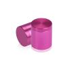 1'' Diameter X 1'' Barrel Length, Affordable Aluminum Standoffs, Rosy Pink Anodized Finish Easy Fasten Standoff (For Inside / Outside use) [Required Material Hole Size: 7/16'']