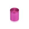 1'' Diameter X 1'' Barrel Length, Affordable Aluminum Standoffs, Rosy Pink Anodized Finish Easy Fasten Standoff (For Inside / Outside use) [Required Material Hole Size: 7/16'']