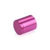 1'' Diameter X 1'' Barrel Length, Affordable Aluminum Standoffs, Rosy Pink Anodized Finish Easy Fasten Standoff (For Inside / Outside use) [Required Material Hole Size: 7/16'']