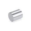 1'' Diameter X 1'' Barrel Length, Affordable Aluminum Standoffs, Silver Anodized Finish Easy Fasten Standoff (For Inside / Outside use) [Required Material Hole Size: 7/16'']