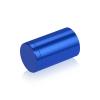 1'' Diameter X 1-1/2'' Barrel Length, Affordable Aluminum Standoffs, Blue Anodized Finish Easy Fasten Standoff (For Inside / Outside use) [Required Material Hole Size: 7/16'']