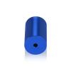 1'' Diameter X 1-1/2'' Barrel Length, Affordable Aluminum Standoffs, Blue Anodized Finish Easy Fasten Standoff (For Inside / Outside use) [Required Material Hole Size: 7/16'']