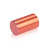 (Set of 4) 1'' Diameter X 1-1/2'' Barrel Length, Affordable Aluminum Standoffs, Copper Anodized Finish Standoff and (4) 2216Z Screws and (4) LANC1 Anchors for concrete/drywall (For Inside/Outside) [Required Material Hole Size: 7/16'']