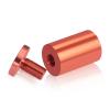 1'' Diameter X 1-1/2'' Barrel Length, Affordable Aluminum Standoffs, Copper Anodized Finish Easy Fasten Standoff (For Inside / Outside use) [Required Material Hole Size: 7/16'']