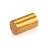 1'' Diameter X 1-1/2'' Barrel Length, Affordable Aluminum Standoffs, Gold Anodized Finish Easy Fasten Standoff (For Inside / Outside use) [Required Material Hole Size: 7/16'']