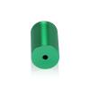 1'' Diameter X 1-1/2'' Barrel Length, Affordable Aluminum Standoffs, Green Anodized Finish Easy Fasten Standoff (For Inside / Outside use) [Required Material Hole Size: 7/16'']