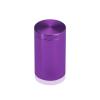 (Set of 4) 1'' Diameter X 1-1/2'' Barrel Length, Affordable Aluminum Standoffs, Purple Anodized Finish Standoff and (4) 2216Z Screws and (4) LANC1 Anchors for concrete/drywall (For Inside/Outside) [Required Material Hole Size: 7/16'']