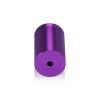 (Set of 4) 1'' Diameter X 1-1/2'' Barrel Length, Affordable Aluminum Standoffs, Purple Anodized Finish Standoff and (4) 2216Z Screws and (4) LANC1 Anchors for concrete/drywall (For Inside/Outside) [Required Material Hole Size: 7/16'']