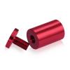 1'' Diameter X 1-1/2'' Barrel Length, Affordable Aluminum Standoffs, Cherry Red Anodized Finish Easy Fasten Standoff (For Inside / Outside use) [Required Material Hole Size: 7/16'']