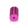 1'' Diameter X 1-1/2'' Barrel Length, Affordable Aluminum Standoffs, Rosy Pink Anodized Finish Easy Fasten Standoff (For Inside / Outside use) [Required Material Hole Size: 7/16'']