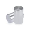 1'' Diameter X 1-1/2'' Barrel Length, Affordable Aluminum Standoffs, Silver Anodized Finish Easy Fasten Standoff (For Inside / Outside use) [Required Material Hole Size: 7/16'']