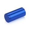 1'' Diameter X 2'' Barrel Length, Affordable Aluminum Standoffs, Blue Anodized Finish Easy Fasten Standoff (For Inside / Outside use) [Required Material Hole Size: 7/16'']