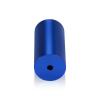 1'' Diameter X 2'' Barrel Length, Affordable Aluminum Standoffs, Blue Anodized Finish Easy Fasten Standoff (For Inside / Outside use) [Required Material Hole Size: 7/16'']