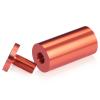 1'' Diameter X 2'' Barrel Length, Affordable Aluminum Standoffs, Copper Anodized Finish Easy Fasten Standoff (For Inside / Outside use) [Required Material Hole Size: 7/16'']