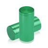 1'' Diameter X 2'' Barrel Length, Affordable Aluminum Standoffs, Green Anodized Finish Easy Fasten Standoff (For Inside / Outside use) [Required Material Hole Size: 7/16'']