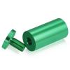 1'' Diameter X 2'' Barrel Length, Affordable Aluminum Standoffs, Green Anodized Finish Easy Fasten Standoff (For Inside / Outside use) [Required Material Hole Size: 7/16'']