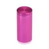 1'' Diameter X 2'' Barrel Length, Affordable Aluminum Standoffs, Rosy Pink Anodized Finish Easy Fasten Standoff (For Inside / Outside use) [Required Material Hole Size: 7/16'']