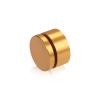 1-1/4'' Diameter X 1/2'' Barrel Length, Affordable Aluminum Standoffs, Gold Anodized Finish Easy Fasten Standoff (For Inside / Outside use) [Required Material Hole Size: 7/16'']