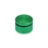 1-1/4'' Diameter X 1/2'' Barrel Length, Affordable Aluminum Standoffs, Green Anodized Finish Easy Fasten Standoff (For Inside / Outside use) [Required Material Hole Size: 7/16'']