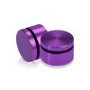 1-1/4'' Diameter X 1/2'' Barrel Length, Affordable Aluminum Standoffs, Purple Anodized Finish Easy Fasten Standoff (For Inside / Outside use) [Required Material Hole Size: 7/16'']