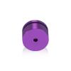 1-1/4'' Diameter X 1/2'' Barrel Length, Affordable Aluminum Standoffs, Purple Anodized Finish Easy Fasten Standoff (For Inside / Outside use) [Required Material Hole Size: 7/16'']