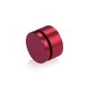 1-1/4'' Diameter X 1/2'' Barrel Length, Affordable Aluminum Standoffs, Cherry Red Anodized Finish Easy Fasten Standoff (For Inside / Outside use) [Required Material Hole Size: 7/16'']