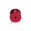 1-1/4'' Diameter X 1/2'' Barrel Length, Affordable Aluminum Standoffs, Cherry Red Anodized Finish Easy Fasten Standoff (For Inside / Outside use) [Required Material Hole Size: 7/16'']